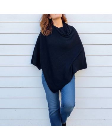 poncho fait main en toscane laine mérinos et cachemire