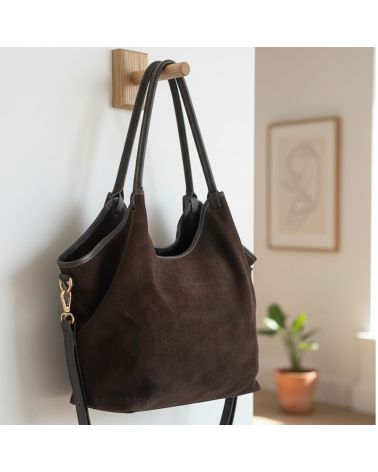 sac cabas daim format xl couleur café