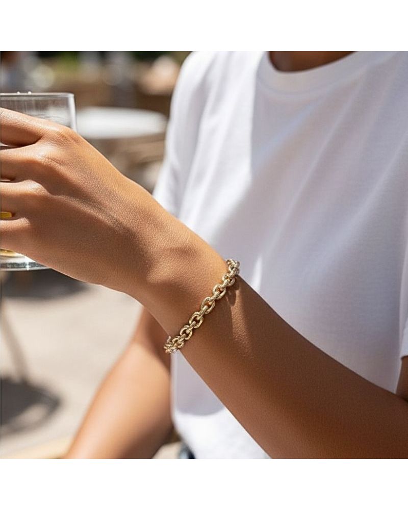 bracelet jonc maille rigide bijou mile mila