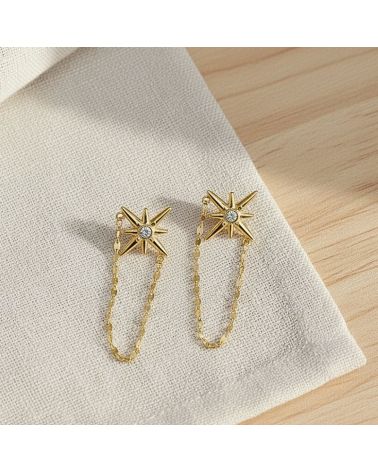 boucles d'oreilles chaine constellation mile mila bijoux