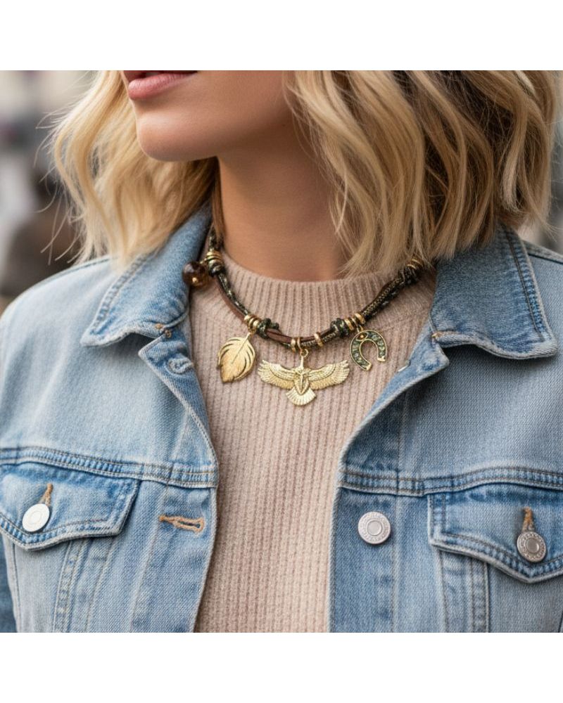 collier cow girl mile mila bijou tendance western chic