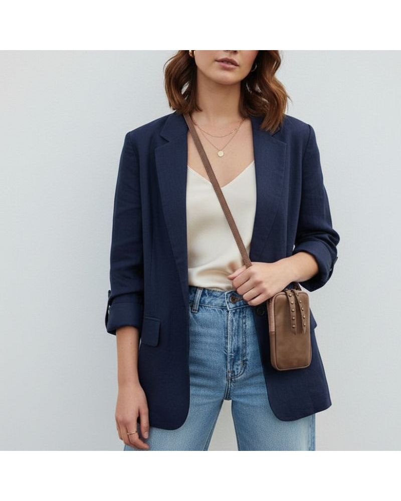 pochette de téléphone cuir couleur taupe