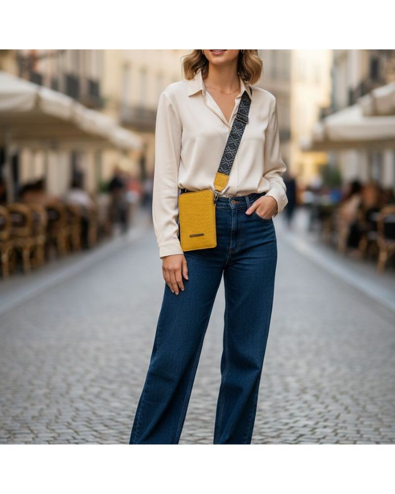 sac téléphone cuir fait main haut de gamme marque Bonendis Athène