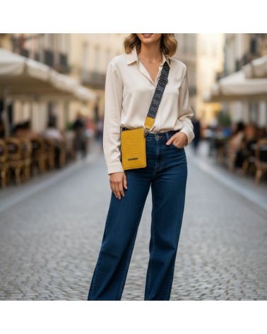 sac téléphone cuir fait main haut de gamme marque Bonendis Athène