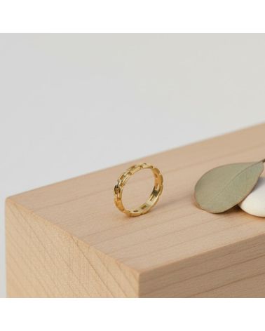 bague fine pour femme en plaqué or motif maille de chaine élégant bague fine pour femme en plaqué or motif maille de chaine élégant