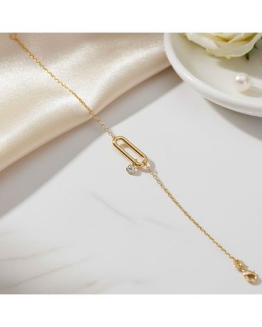 Bracelet plaqué or femme avec zirconium chic Zosha Collection