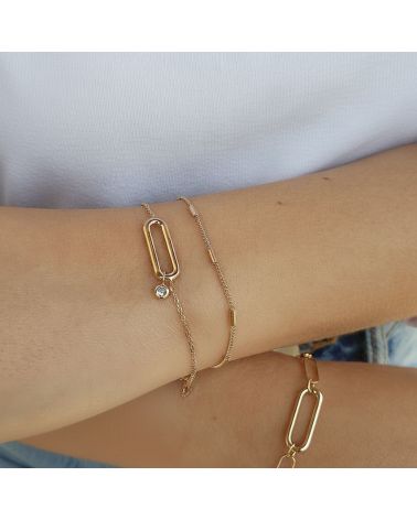 Bracelet plaqué or femme avec zirconium chic Zosha Collection Bracelet plaqué or femme avec zirconium chic Zosha Collection