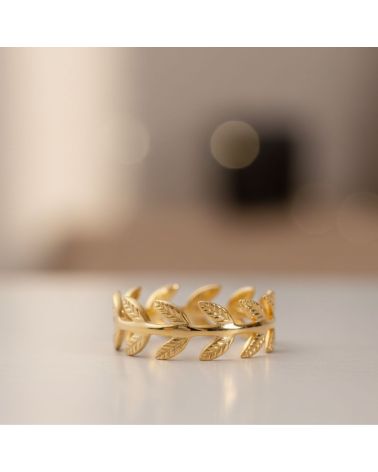 bague plaqué or 18 carats motif épi bijou intemporel et chic