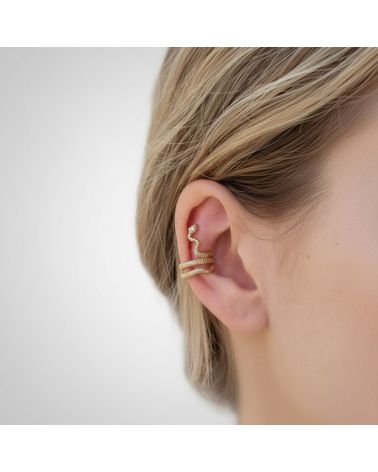 bague d'oreille motif serpent en plaqué or 18 carats bague d'oreille motif serpent en plaqué or 18 carats