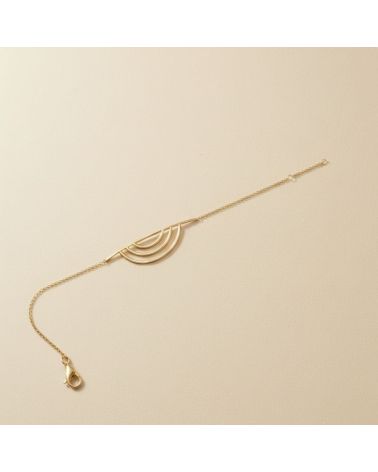 bracelet pour femme plaqué or 18kt design graphique