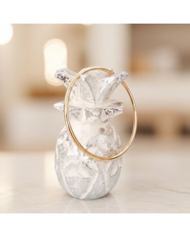 jonc simple pour femme en plaqué or 18 kt pour petit poignet