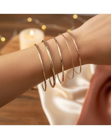 joncs pour femme en plaqué or 18 kt zosha collection