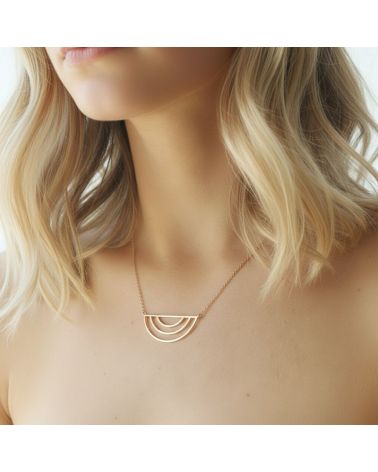 collier pour femme plaqué or demi cercle