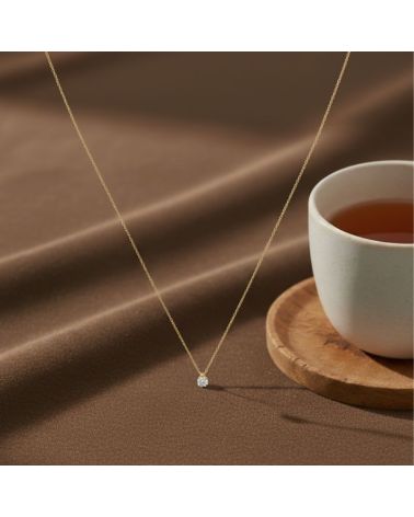 collier pour femme en plaqué or 18 carats pendentif délicat en oxyde de zirconium bijou intemporel