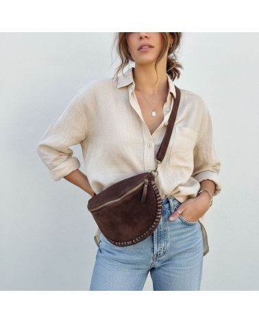 sac banane bi matière couleur choco