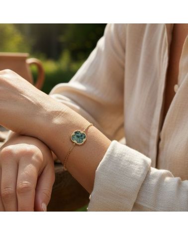 bracelet lloyd turquoise africaine création bohm paris