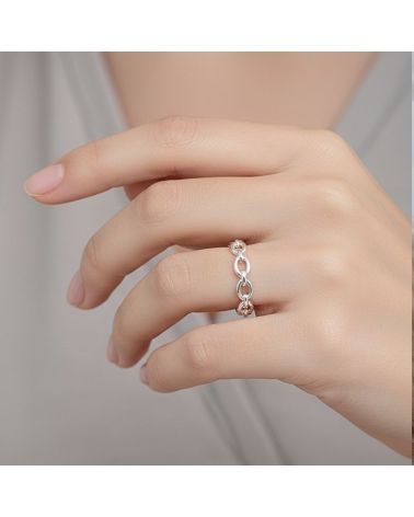 bague pour femme en argent 925 maille chaine