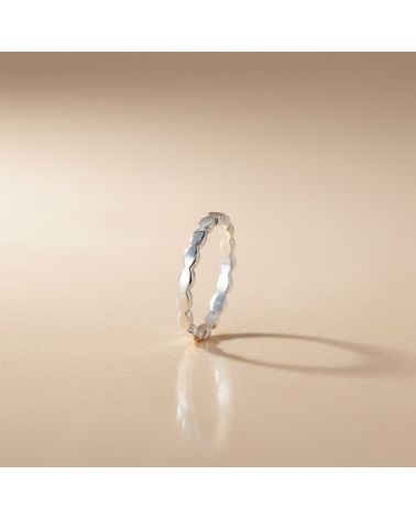 bague fine pour femme en argent 925 fine et dentelée