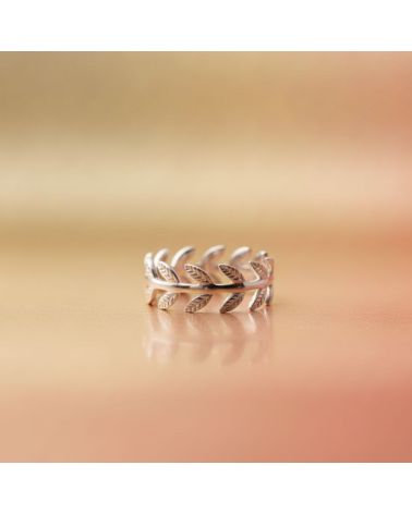 bague pour femme en argent 925 rhodié motif épi