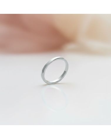 bague anneau lisse pour femme en argent 925