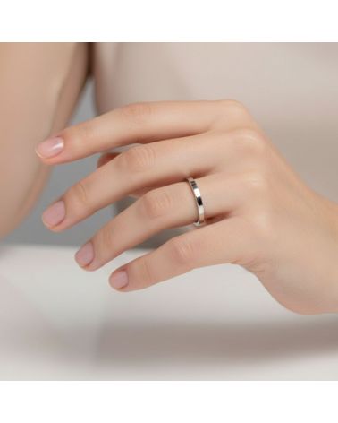 bague anneau lisse pour femme en argent 925