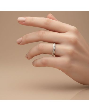 Bague argent 925 zirconium serti