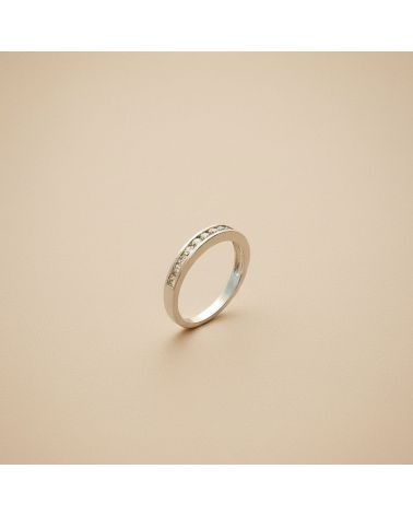 Bague argent 925 zirconium serti