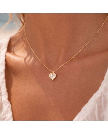 collier ras de cou coeur zirconium bijou bohm paris