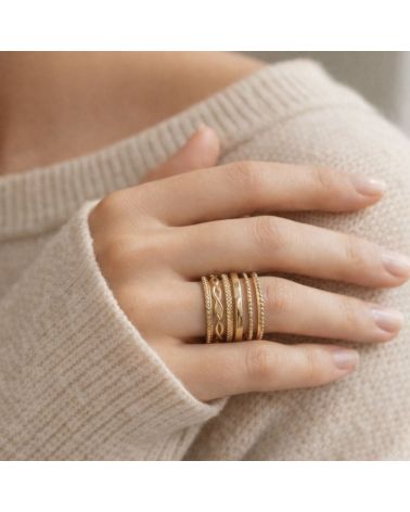bague acier inoxydable multirang création Mile Mila Paris