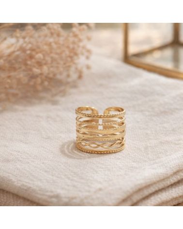bague acier inoxydable multirang création Mile Mila Paris