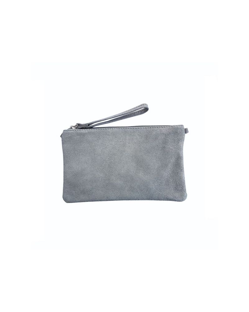 Pochette daim irisé Gris 