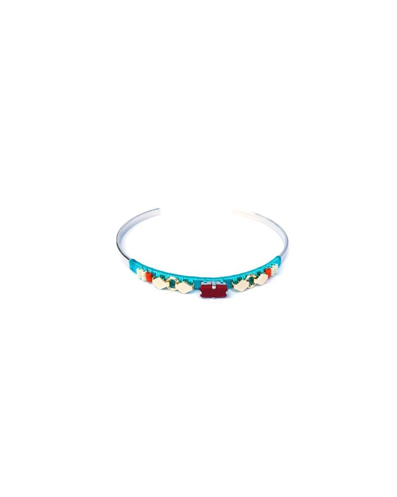 Bracelet jonc pierre rouge