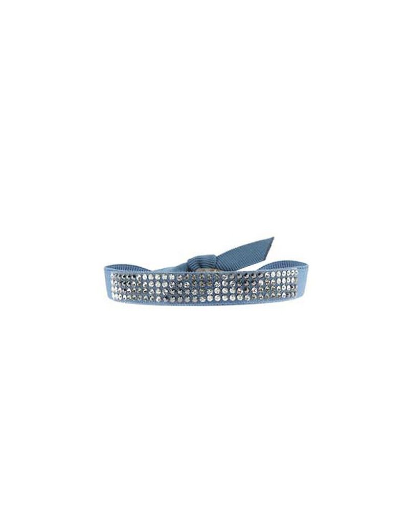 Bracelet mini triangle Bleu jean