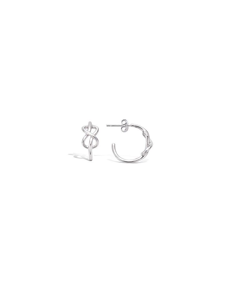 Boucles d'oreilles créole noeud marin en argent 925