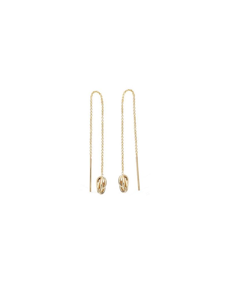 Boucles d'oreilles longues chaines or