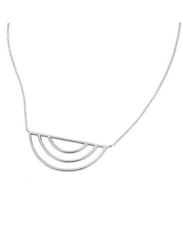 Collier ras de cou argent multi demi-cercles en argent 925