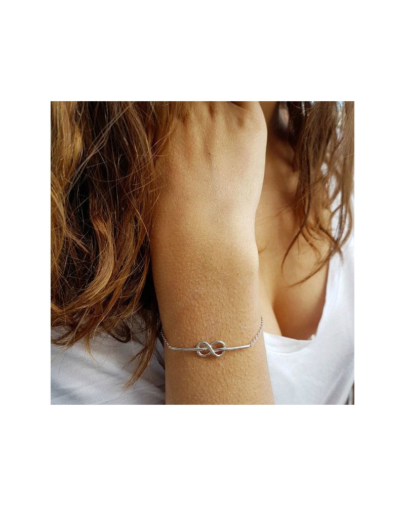 Bracelet argent 925 noeud marin