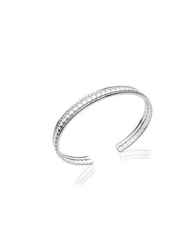 Bracelet jonc argent 925 motif ronds