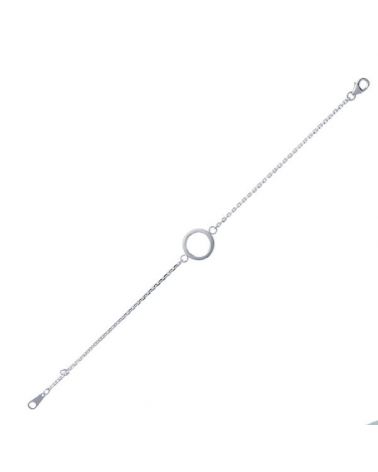 Bracelet chainette anneau argent