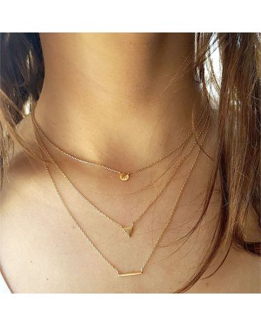 Collier or  3 rangs