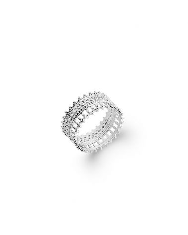 Bague anneau argent 925 dentelle