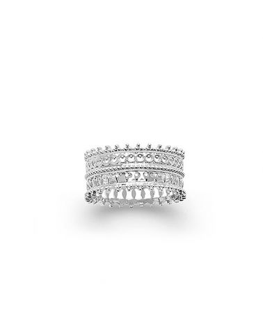 Bague anneau argent 925 dentelle