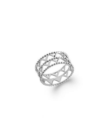 Bague anneau argent 925 motif aztèque