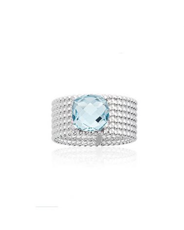 Bague argent 925 pierre aigue marine