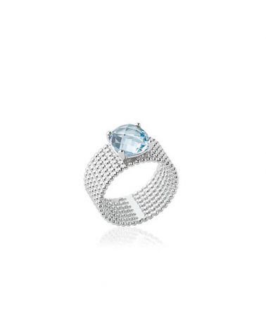 Bague argent 925 pierre aigue marine