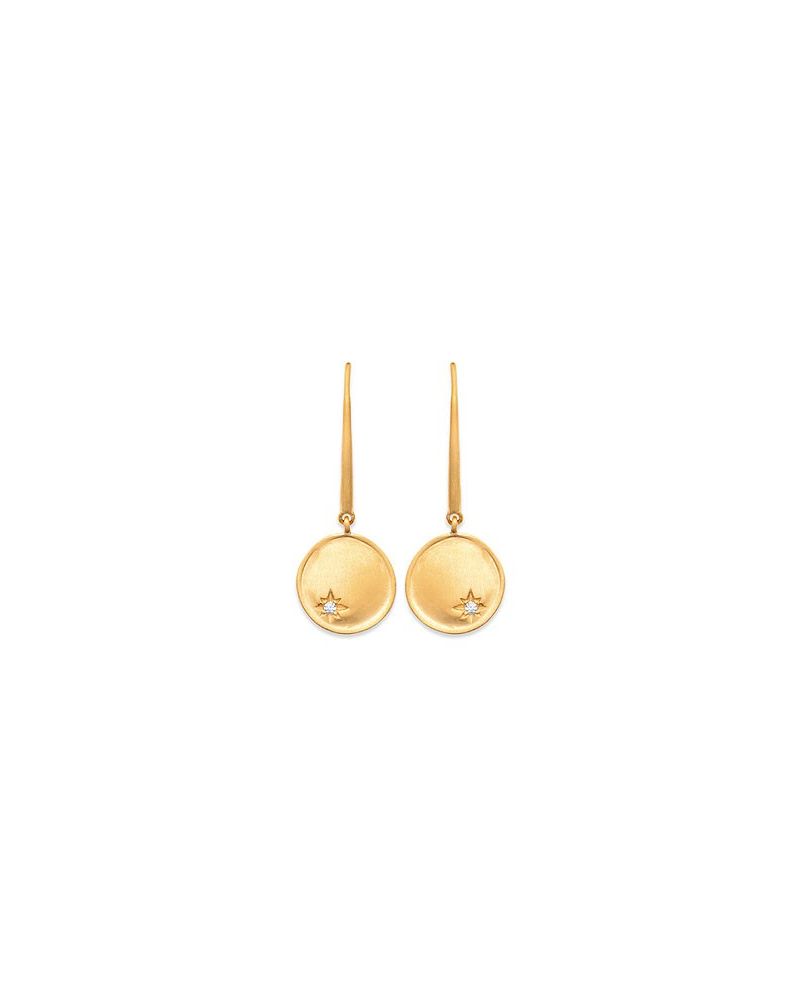 Boucles d'oreilles plaqué or dormeuses zirconias | MATY