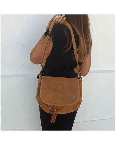 Sac besace camel