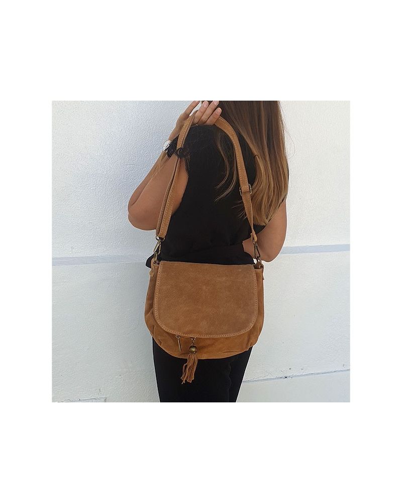 Sac besace camel