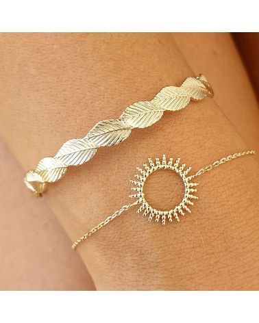 Bracelet plaqué or Soleil