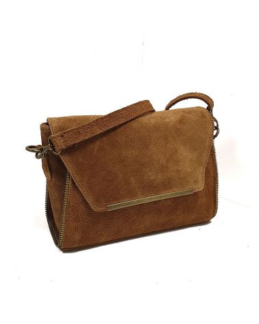 Sac Bandoulière Zip Camel